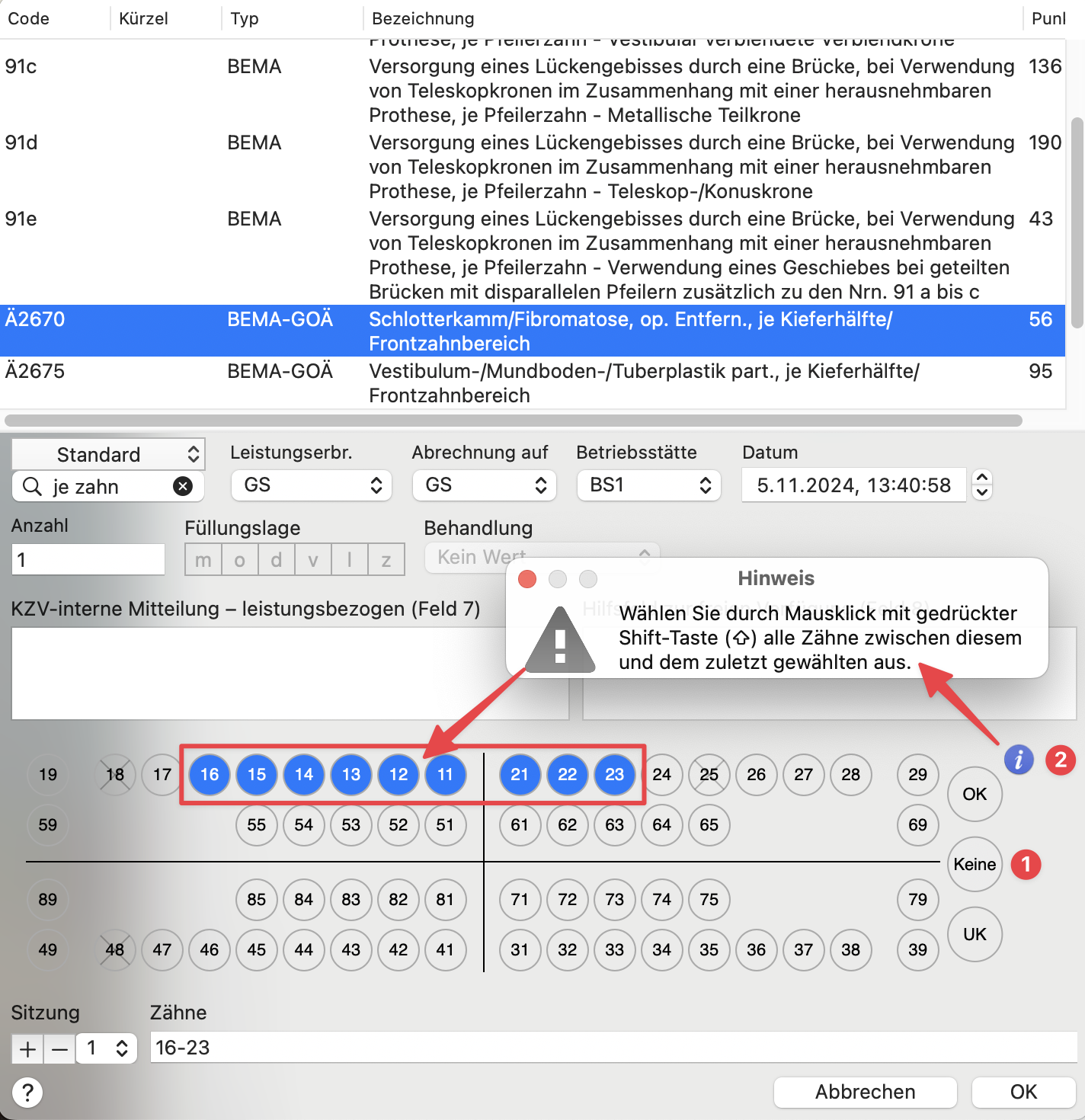 tomedo changelog v1 148 31 1 Leistungseingabe