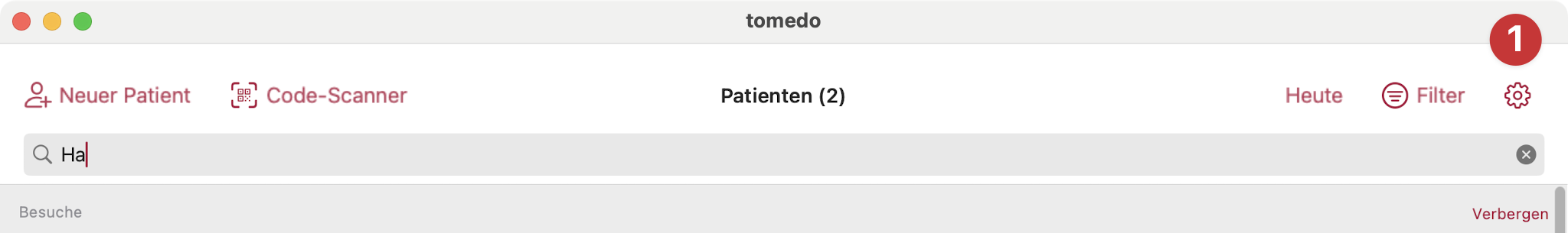 tomedo handbuch ios tagesliste einstellungen