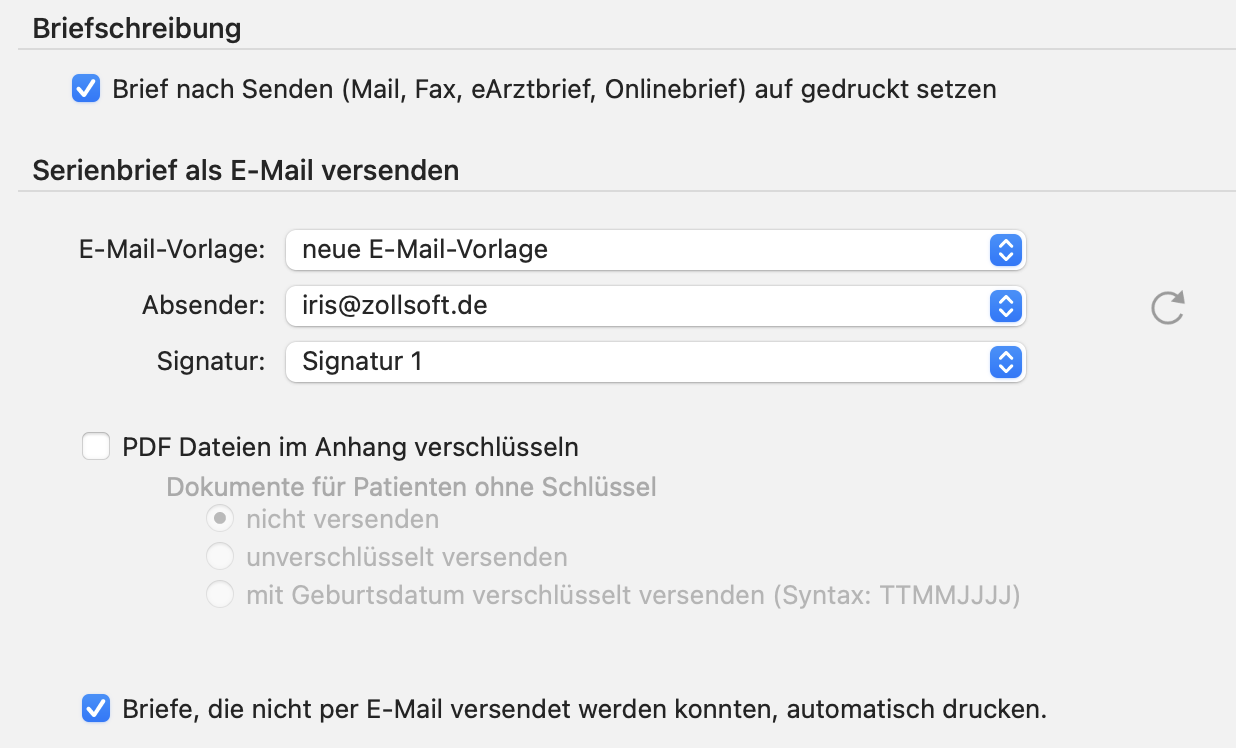 tomedo changelog 1 149 serienbrief einstellung