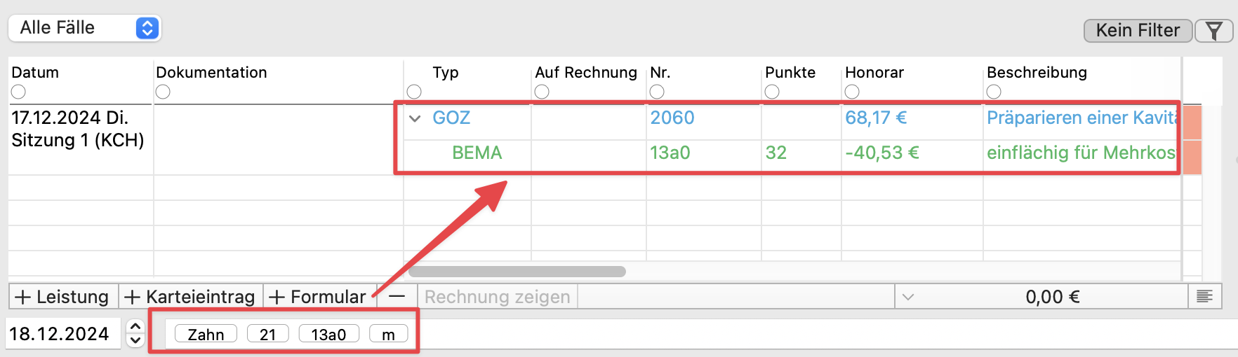 tomedo changelog v1 151 Mehrkosten