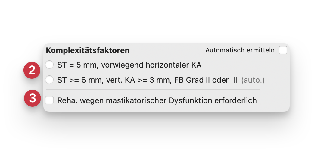 tomedo handbuch Fachgruppen Dental Befundung PAR Ana Komplexitaetsfaktoren 2