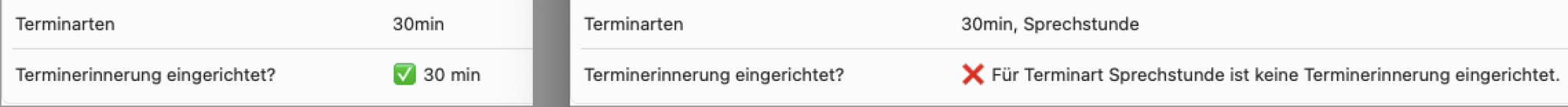 Patientenformulare Einstellung Faelligkeit Terminart