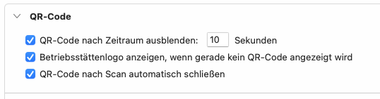 Patientenformulare Einstellungen Global QR