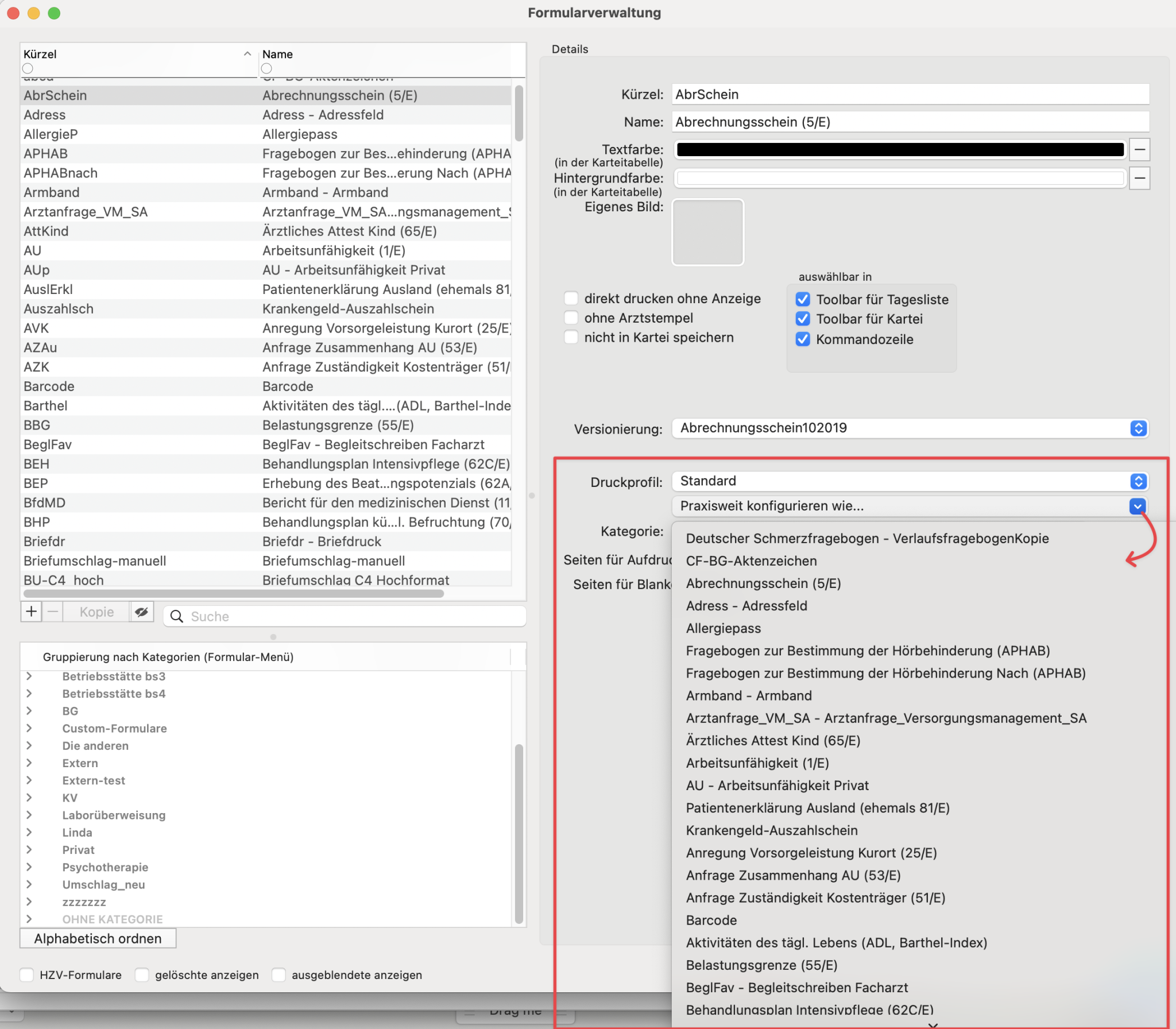 tomedo changelog 152 druckprofile formularverwaltung