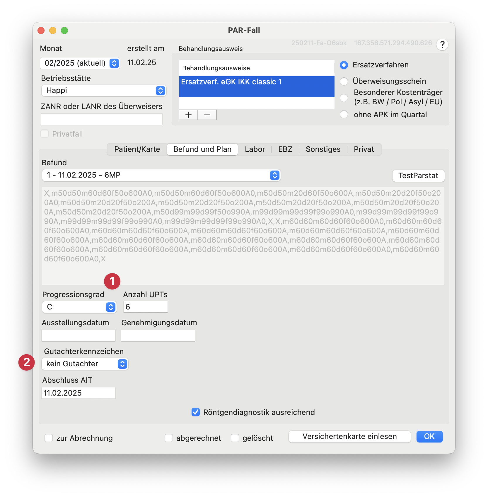 tomedo handbuch Fachgruppen Dental Kartei Doku PAR Befund und Plan