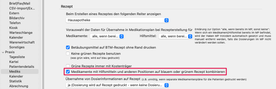 tomedo handbuch changelog 152 medikamente rezepteinstellung