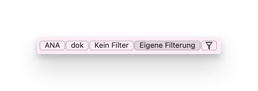 tomedo handbuch Fachgruppen Dental Kartei Doku Uebersicht Filter