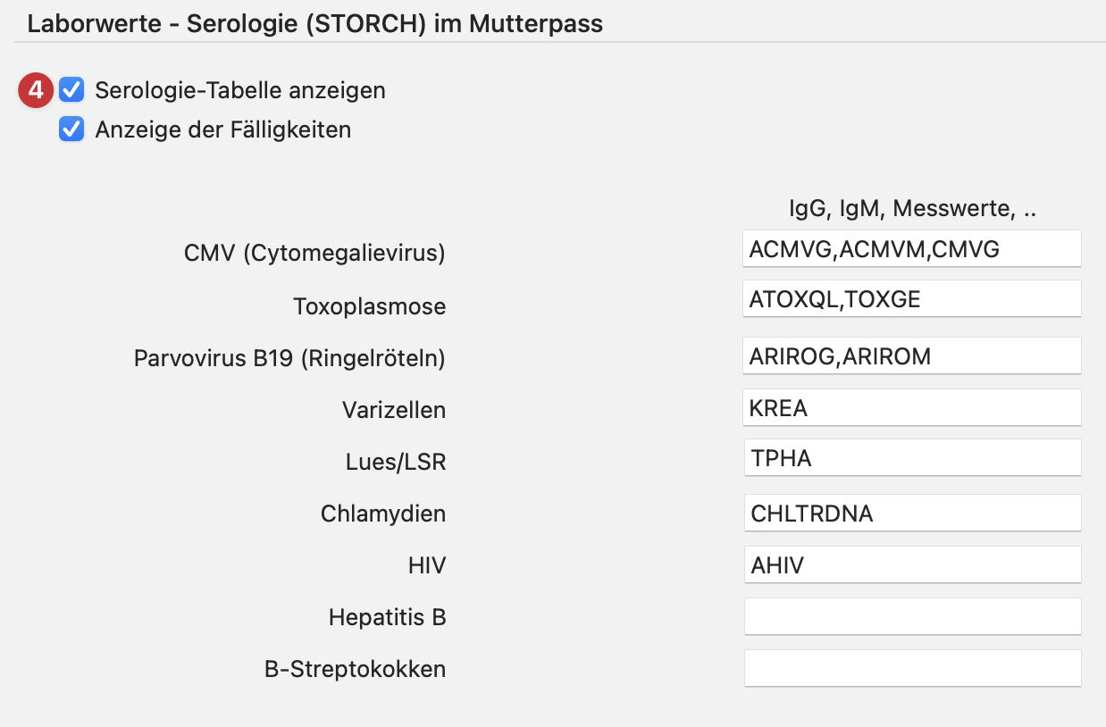 tomedo handbuch mutterpass serologie aktivieren