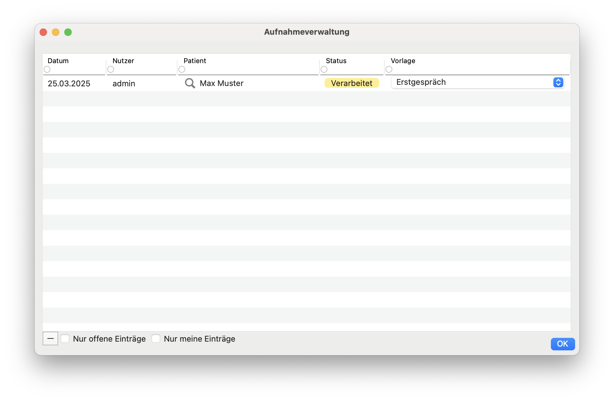 tomedo handbuch intelligence sprechstunden assistent aufnahmeverwaltung