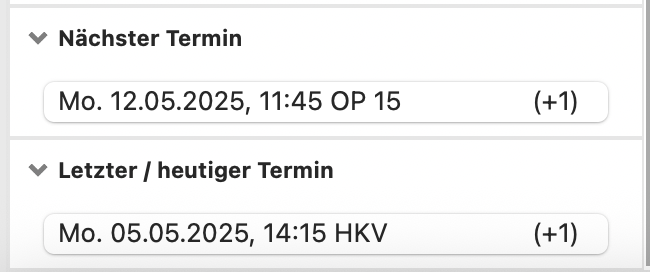 tomedo changelog 155 Patientenkurzinfo naechster Termin