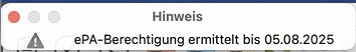 tomedo handbuch ePA Berechtigung ermittelt