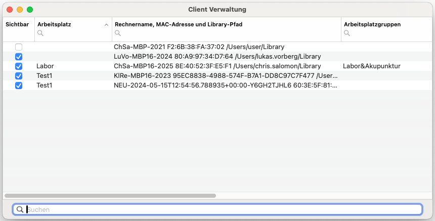tomedo handbuch praxisverwaltung zentrale konfiguration client verwaltung