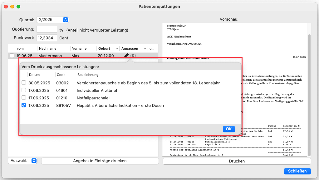 tomedo changelog 157 anpassung patientenquittung