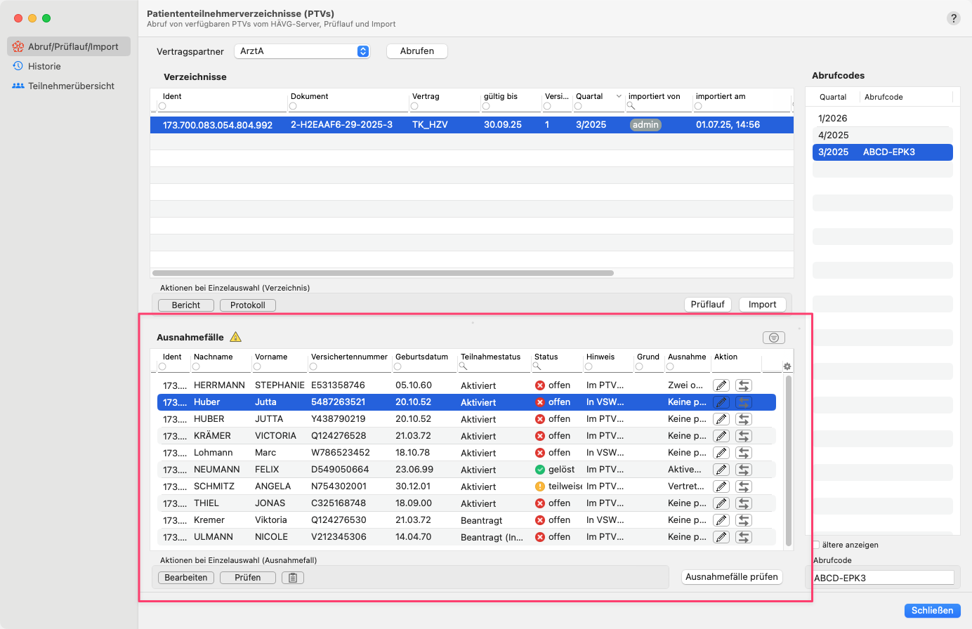 tomedo changelog 157 hzv ptv import ergebnis