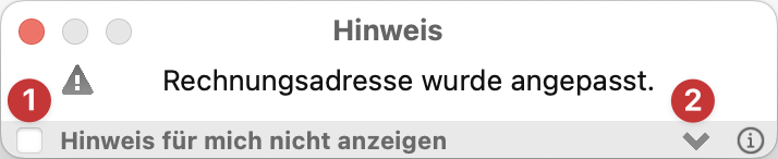 tomedo handbuch tipps hinweis ausblenden