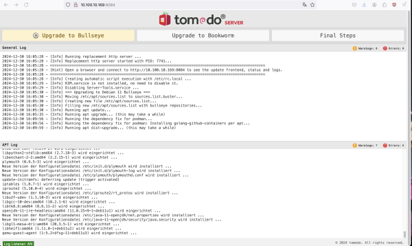 Tomodo Anleitung zum Debian Upgrade | tomedo® Onlinehilfe