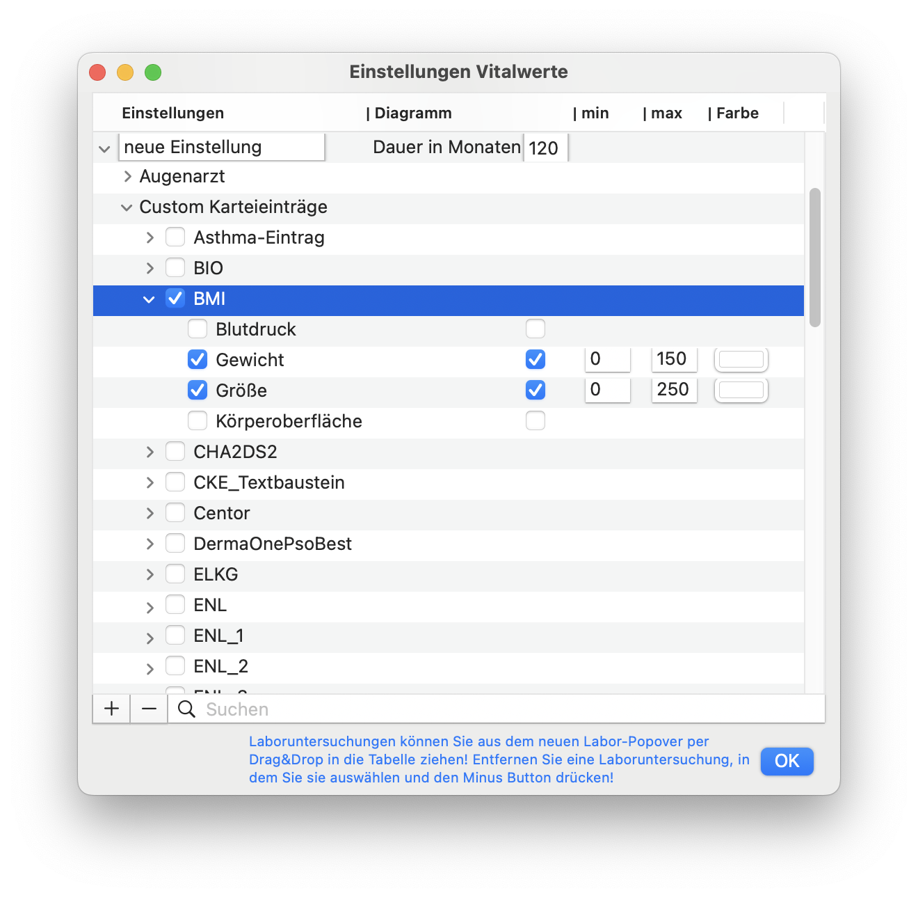 tomedo changelog 158 vitalwerte bmi