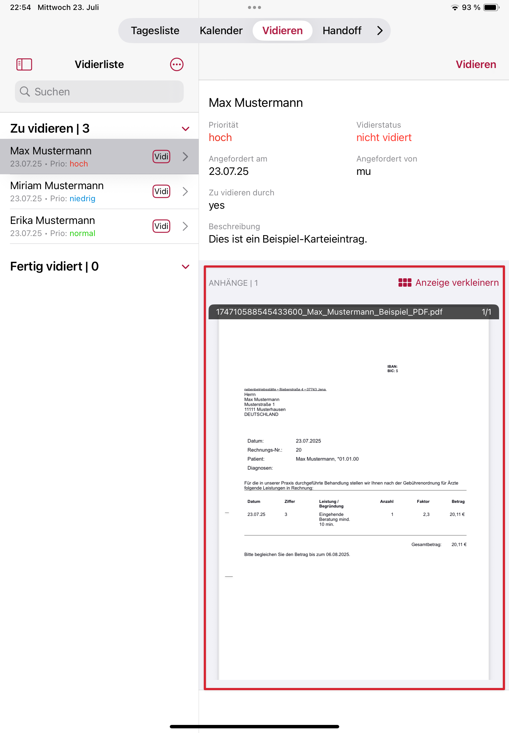 tomedo handbuch ios app vidierliste detailansicht anhang gross