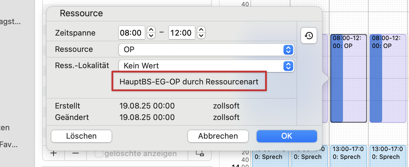 tomedo handbuch kalender neue einstellungen kalenderverwaltungen schemaverwaltung ressourcen lokalitaet durch ressourcenart
