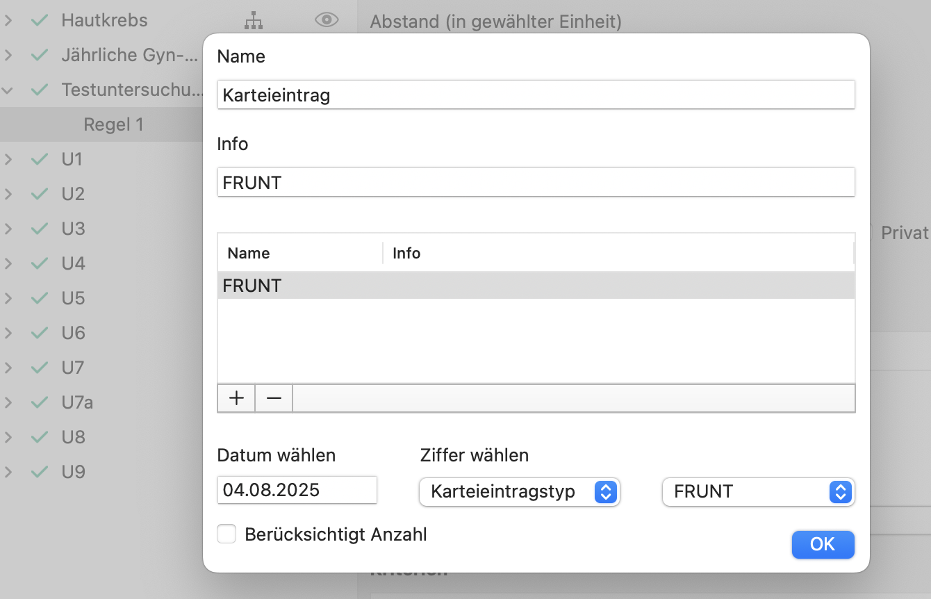 tomedo changelog 159 frueherkennung karteieintrag