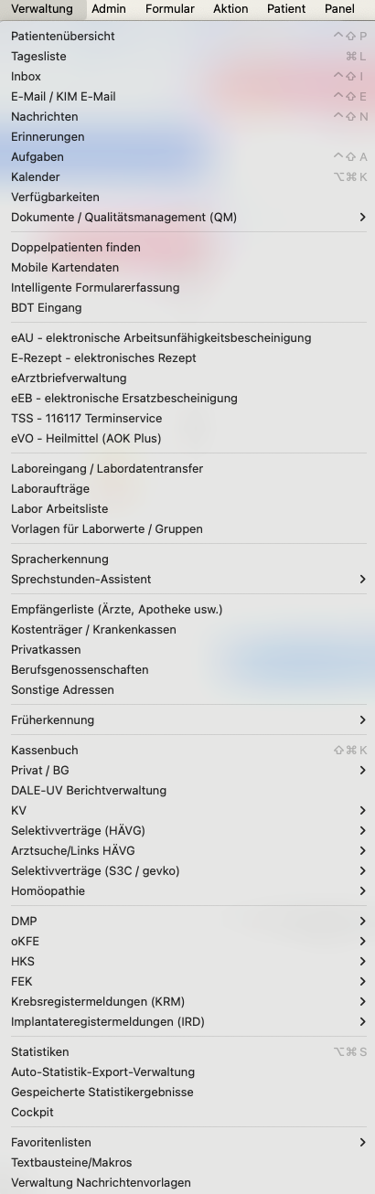 tomedo changelog 159 verwaltungsmenue