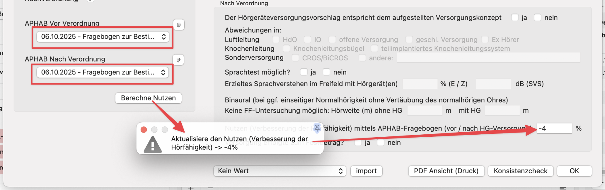 tomedo handbuch abrechnung qualitaetssicherung hoergeraeteversorgung abrechnung und versand an die datenannamestelle dialog ahab berechnung