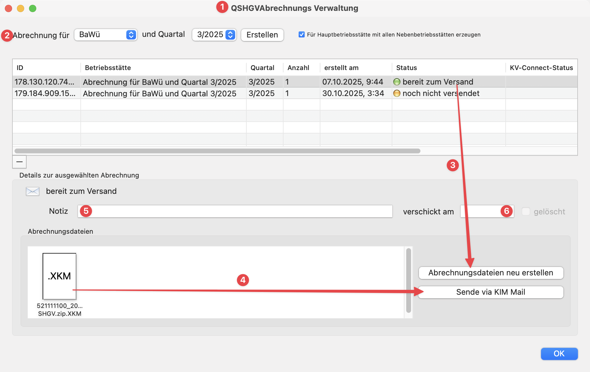 tomedo handbuch abrechnung qualitaetssicherung hoergeraeteversorgung abrechnung und versand an die datenannamestelle dialog