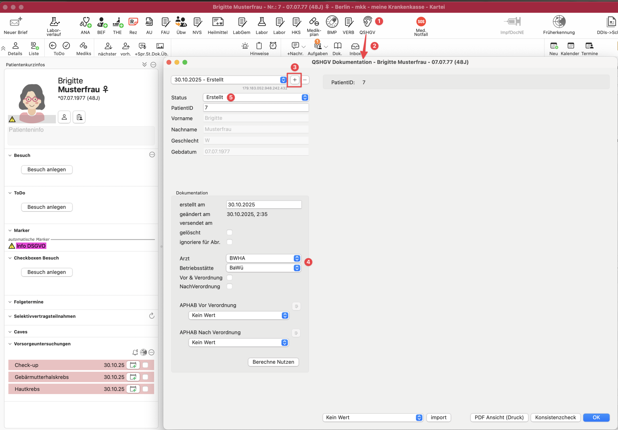 tomedo handbuch abrechnung qualitaetssicherung hoergeraeteversorgung eine neue dokumentation starten