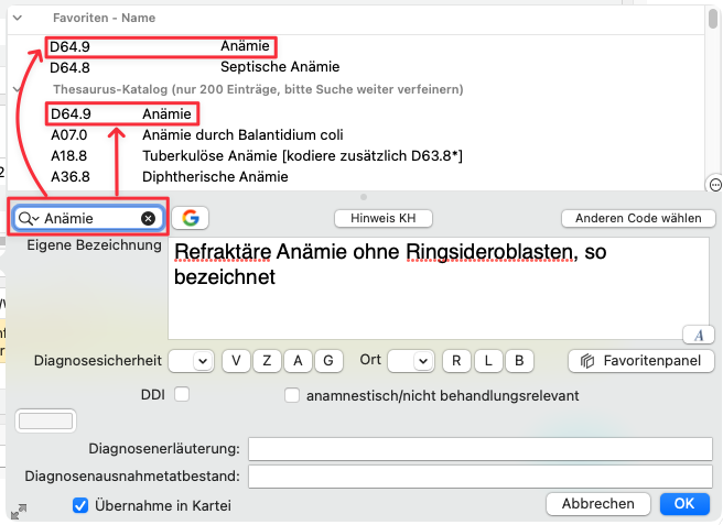 tomedo changelog 161 Diagnosensortierung fuer Diagnosen bestehend aus nur einem Wort