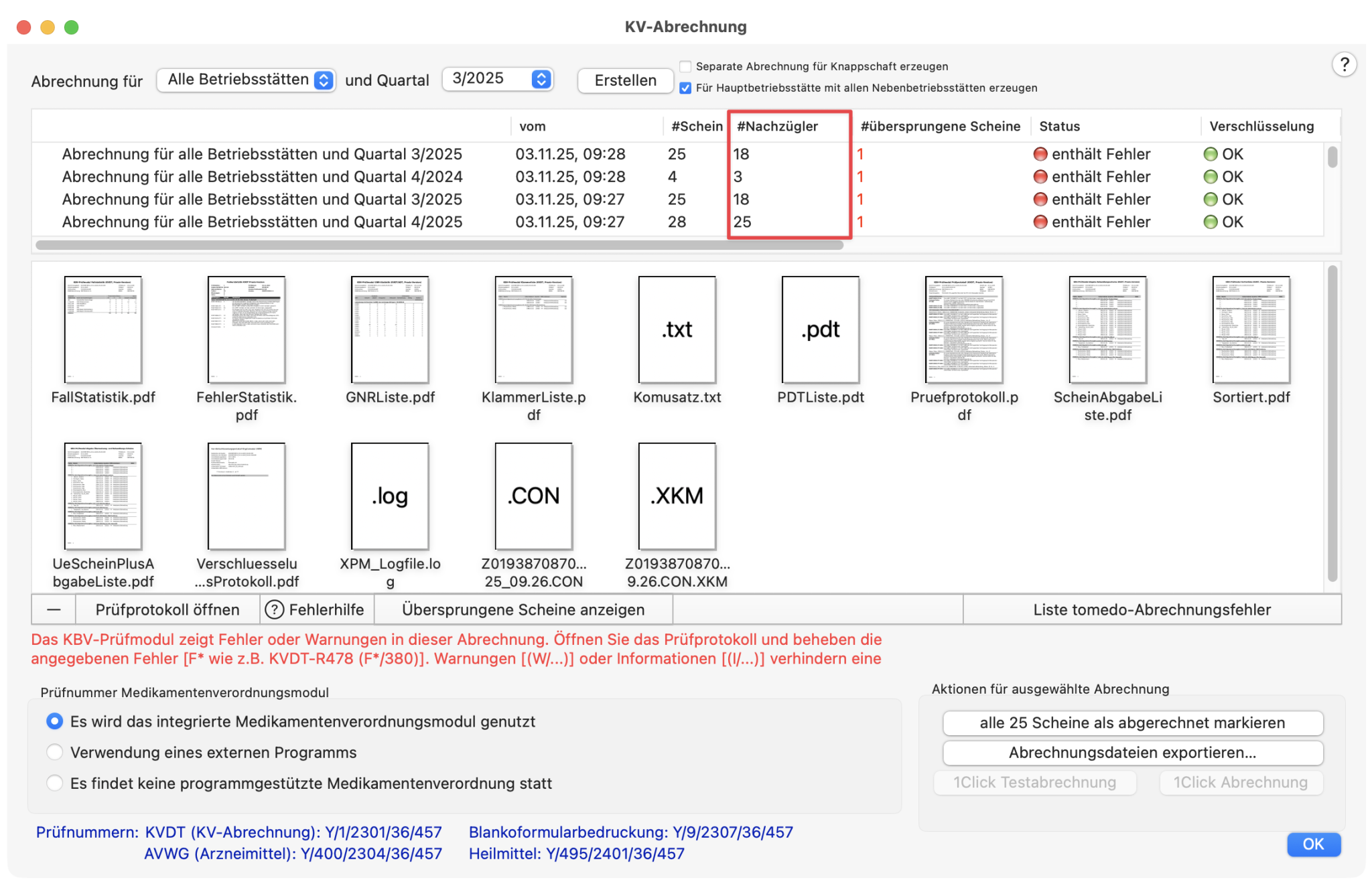 tomedo changelog 161 KV Abrechnung Nachzuegler