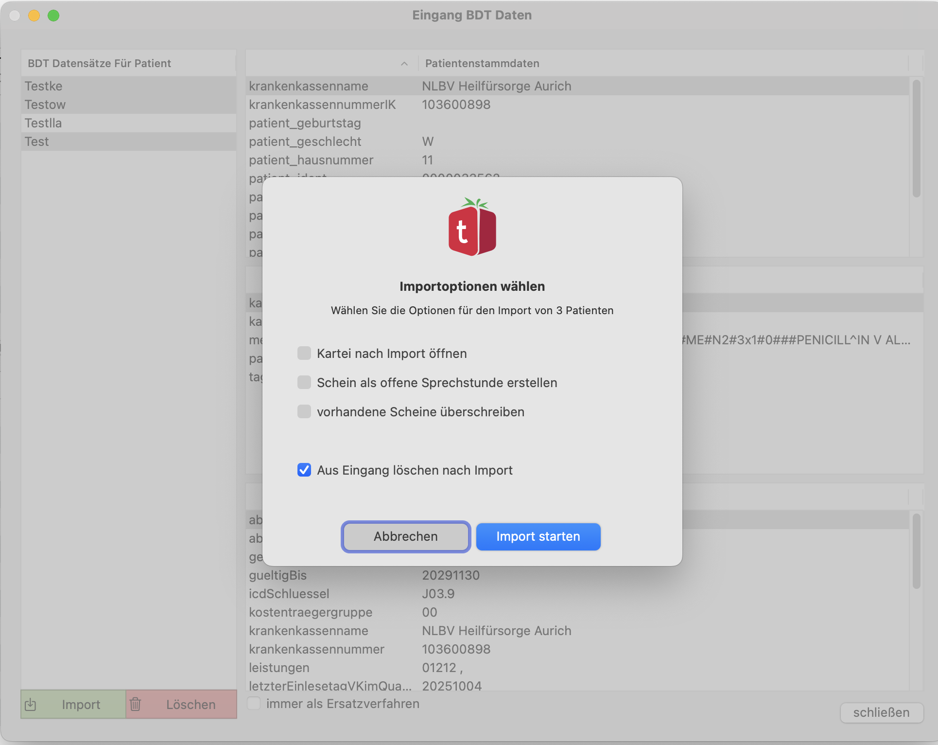 tomedo changelog 161 bdt import 2