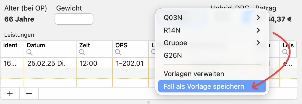 tomedo changelog 161 hybrid drg fall vorlage speichern