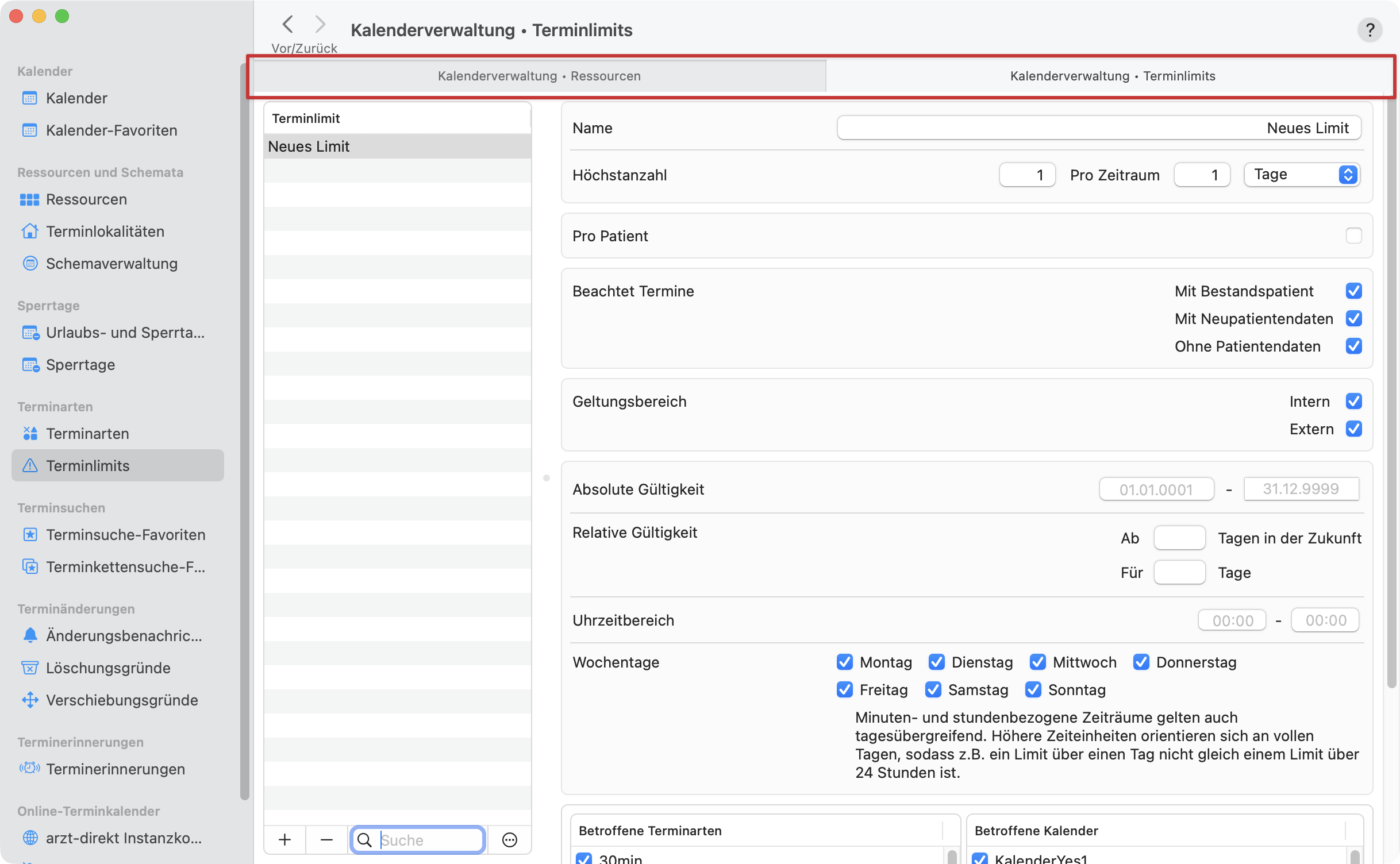 tomedo changelog 161 kalender kalenderverwaltungen anzeige in mehreren tabs