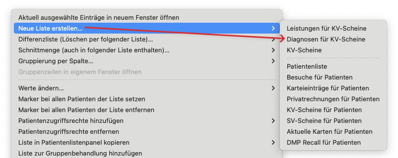 tomedo changelog 161 statistik neue liste