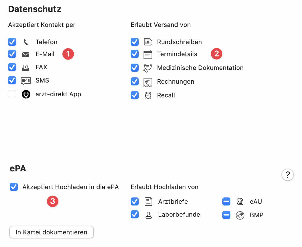 tomedo handbuch datenschutz ePA