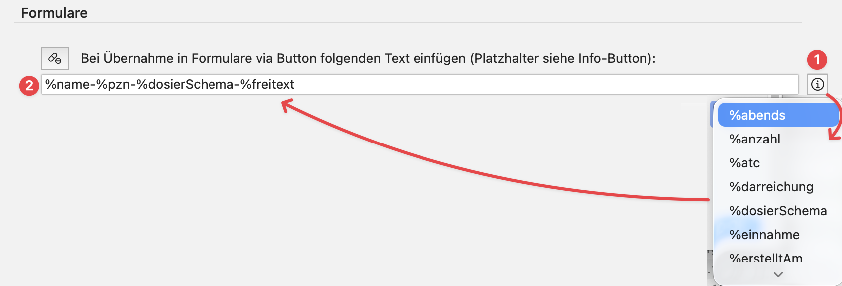 tomedo handbuch einstellung formular verordnung medikamentverordnung
