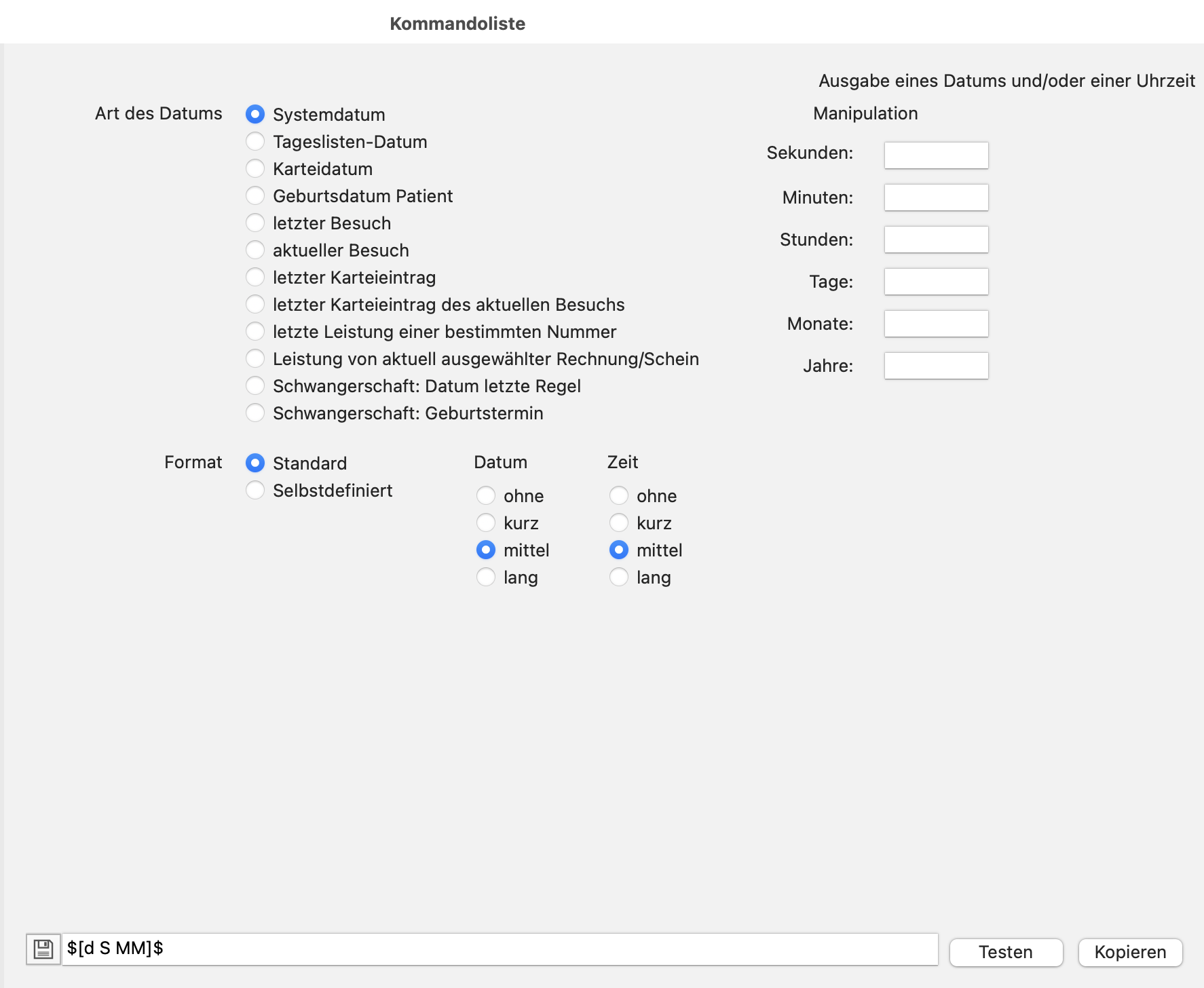 tomedo changelog 162 d Kommando Konfigurator