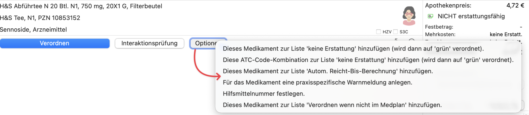 tomedo changelog 162 medikamentenverordnung optionen kontextmenue