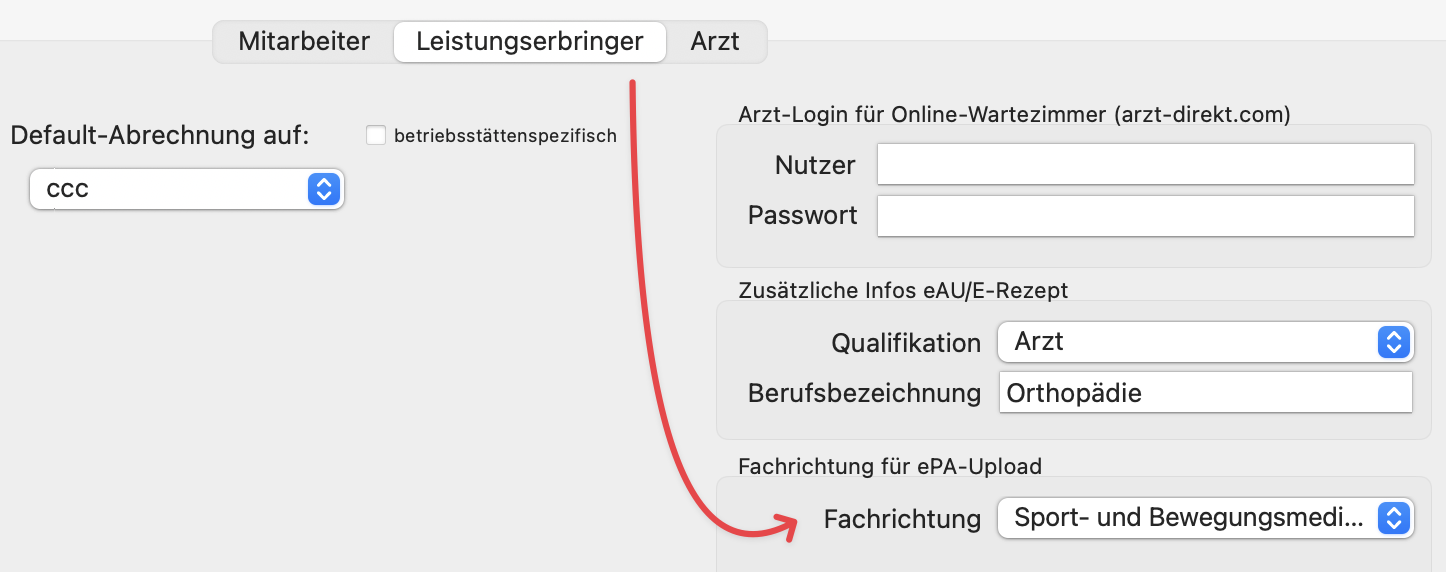 tomedo handbuch fachrichtung fuer epa 1