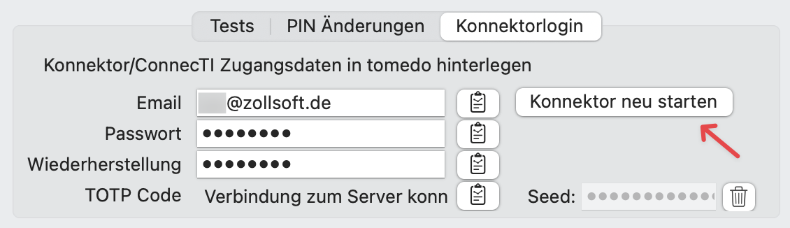 tomedo handbuch gateway konnektor neustart