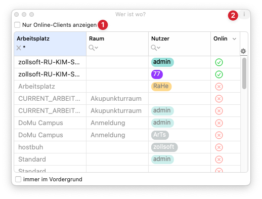 tomedo handbuch tagesliste wer ist wo